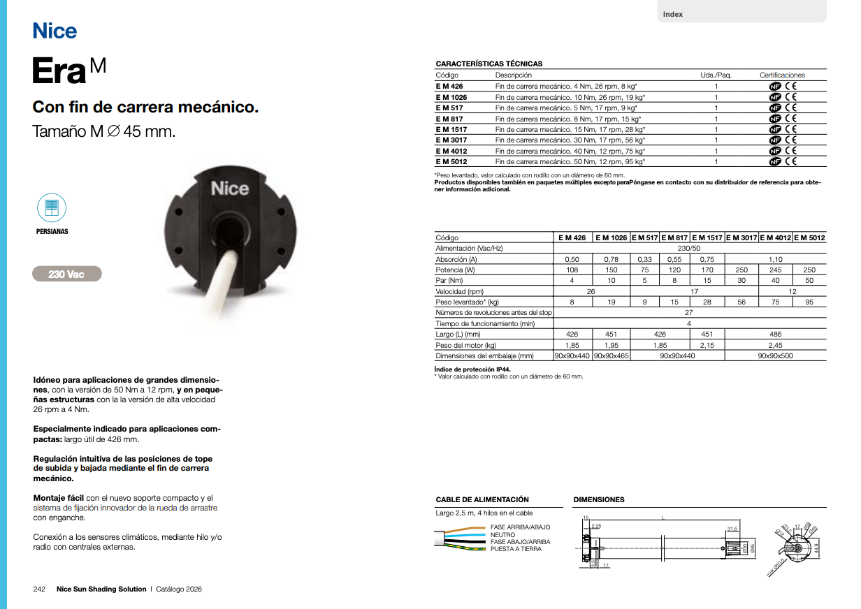 Ficha técnica Era M