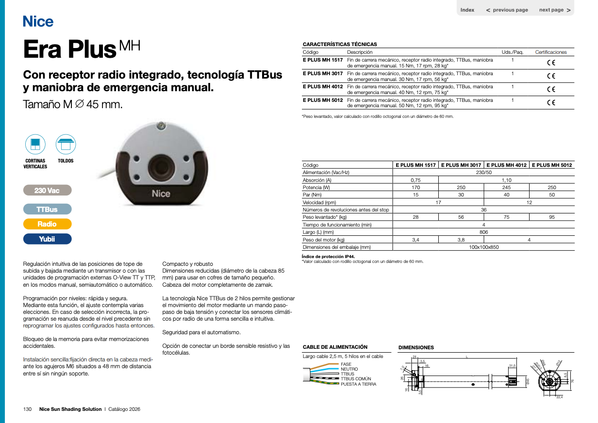 Ficha técnica Era Plus MH