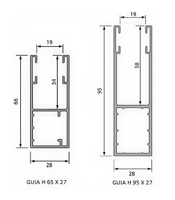 Guías compatibles lama autoblocante C65