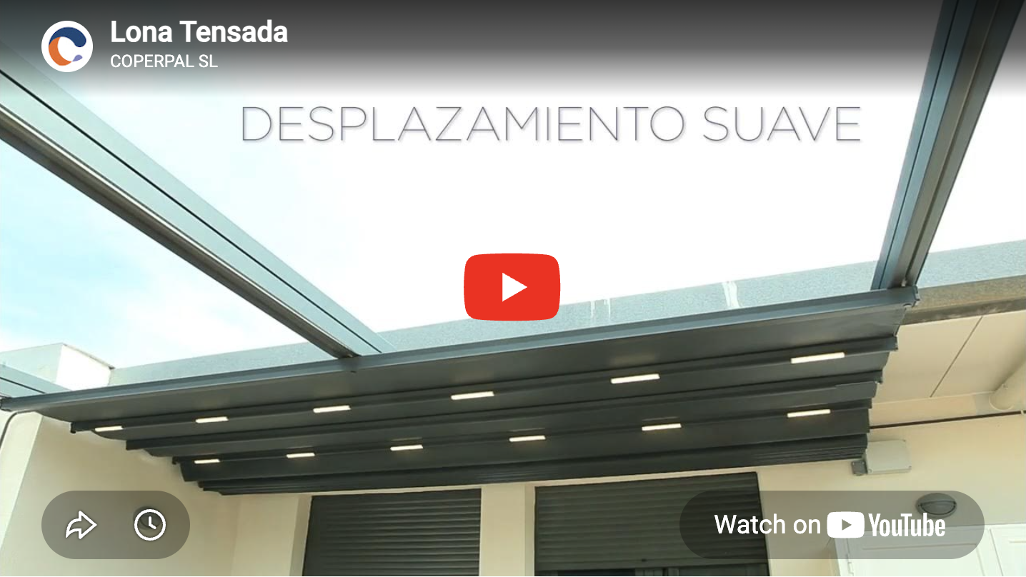 Vídeo pérgola de lona tensada